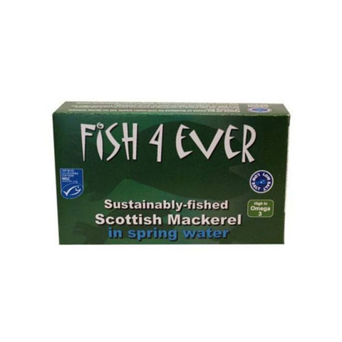 Fish4Ever Scottish Mackerel In Spring Water 125g