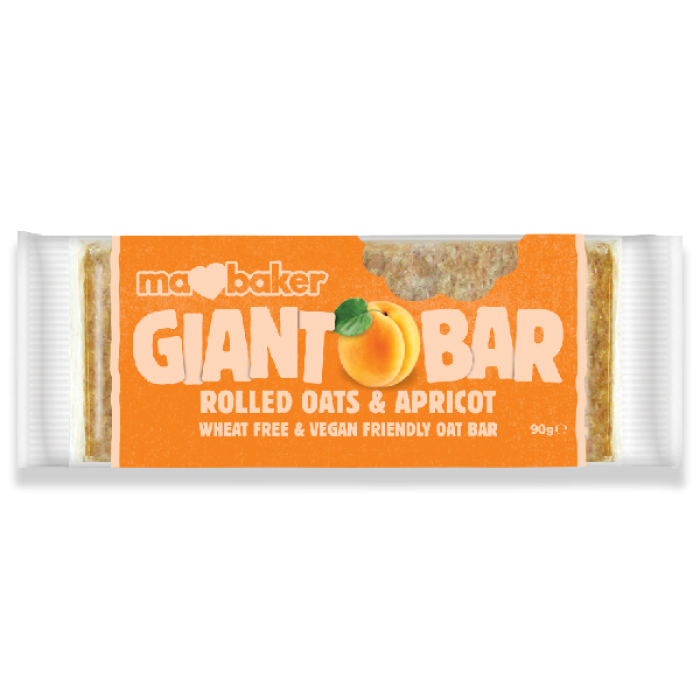 Ma Baker Giant Bar Rolled Oats & Apricot 90g