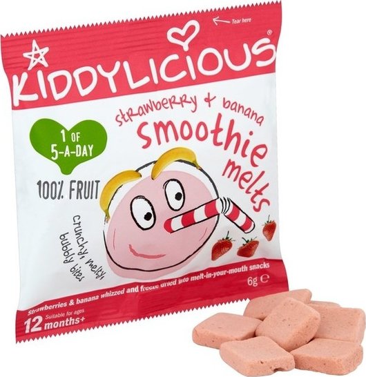 Kiddylicious Strawberry & Banana Smoothie Melts 12g