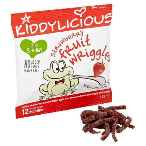 Kiddylicious Strawberry Fruit Wriggles 12g