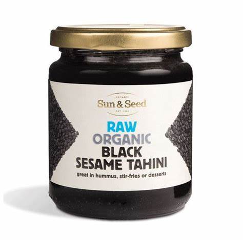 Sun & Seed Organic Raw Black Sesame Tahini 250g
