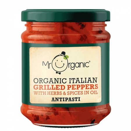 Mr Organic Organic Grilled Peppers Antipasti 190g