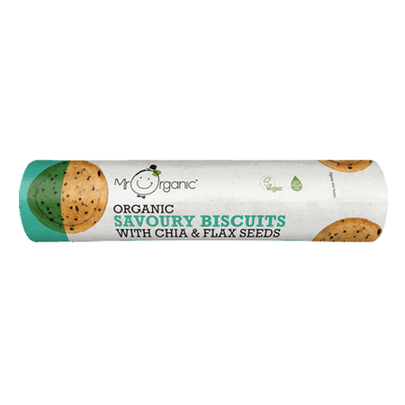 Mr. Organic Savoury Biscuits with Chia & Flax Seeds 250g