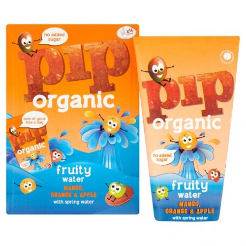 Pip Organic Mango, Orange & Apple Fruity Juice with water 4x180ml