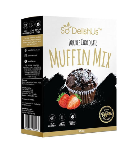 SoDelishUs Double Chocolate Muffin Mix 550g