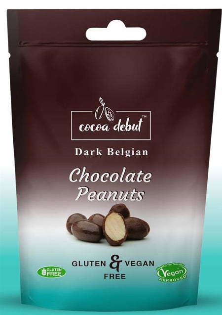 Cocoa Debut Vegan & Gluten Free Dark Belgian Chocolate Peanuts 45g