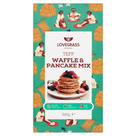 Lovegrass Ethiopia Wholegrain Teff Waffle & Pancake Mix 320g