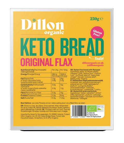 Dillon Keto Bread Original Flax - 250g
