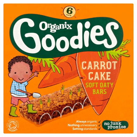 Organix Goodies Carrot Cake Soft Oaty Bars 6x30g