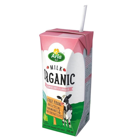 Arla Organic Strawberry Milk 200ml