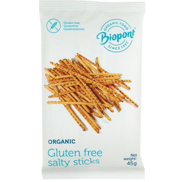 Biopont  Gluten Free Salty Sticks Organic 45g