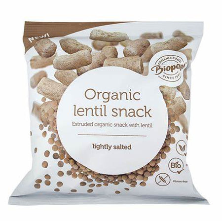 Biopont Extruded Gluten Free Lentil Snack Lightly Salted Organic 60g