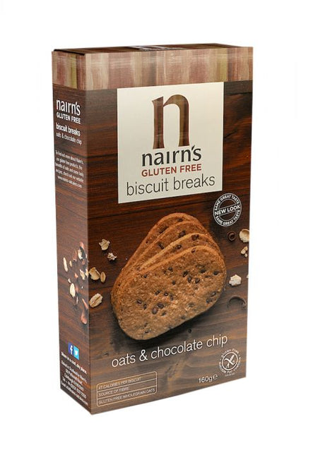 Nairn's Gluten Free Biscuit Breaks Oats & Chocolate Chip 160g