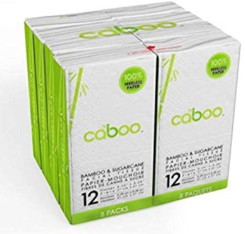 Caboo Pocket Facial Tissue, 8 packs