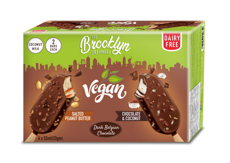 Vegan Salted Peanut Butter & Chocolate Coconut Dairy Free Multipack Ice Cream Stick (55ml X 4pcs)