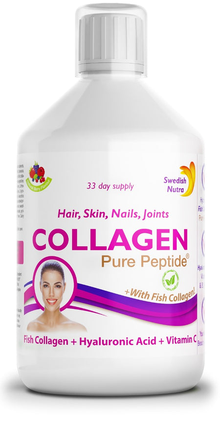 Swedish Nutra Collagen Pure Peptide, Fish Collagen 5000mg  Natural Berry Flavor 500ml