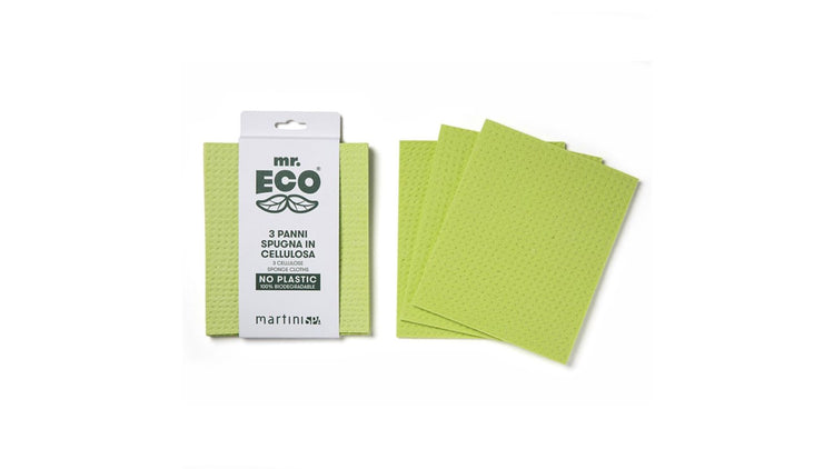 Mr. Eco Martini Vegetable Cellulose Sponge Cloths - Pack FSC Paper