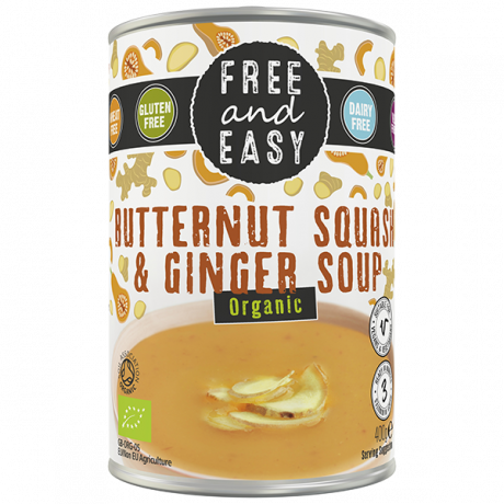 Free & Easy Organic Butternut Squash & Ginger Soup 400g