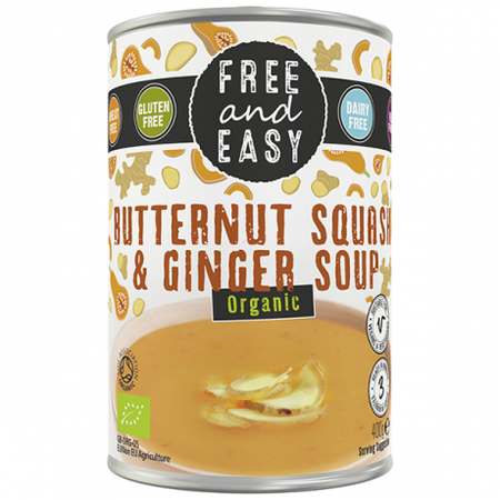 Free & Easy Organic Butternut Squash & Ginger Soup 400g