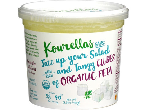 Kourellas Organic Greek Feta PDO Cheese Cubes 150g