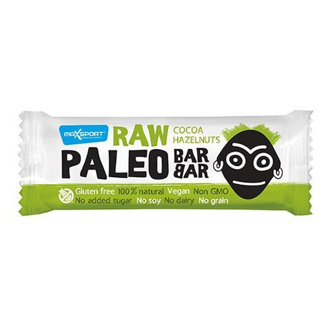 Max Sport Raw Paleo Cocoa Hazelnuts Bar 50g