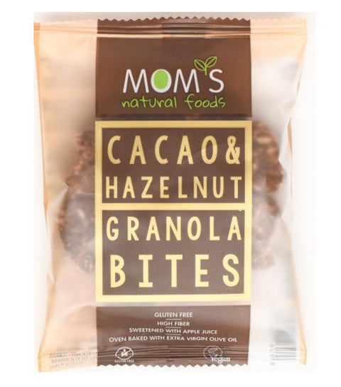 Mom's Natural Foods Gluten Free & Vegan Cacao & Hazelnut Granola Bites 40g