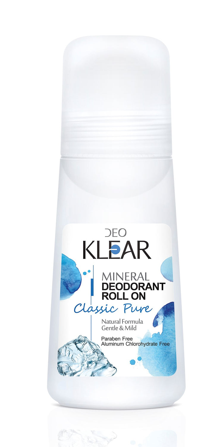 Deo Klear Mineral Deodorant Roll On Classic Pure 65ml