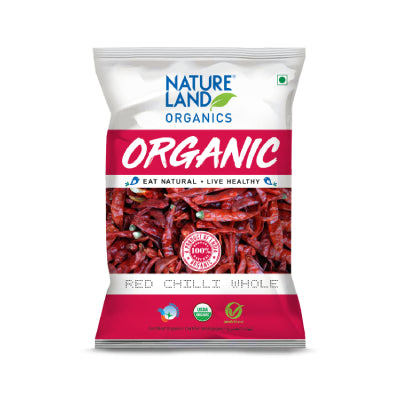 Nature Land Organic Red Chilli Whole 50g