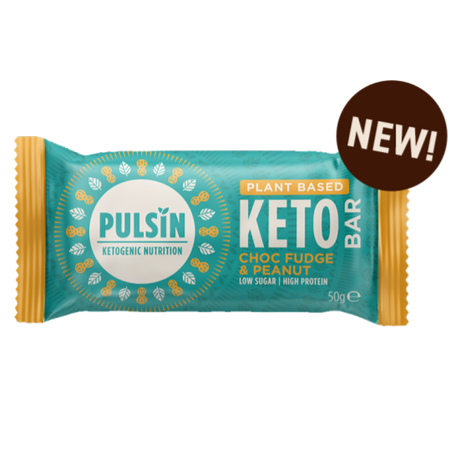 Pulsin Choc Fudge & Peanut Plant Based Keto Bar 50g