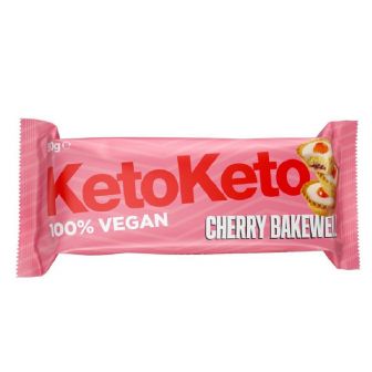 Keto Keto 100% Vegan Cherry Bakewell Keto Biscuit Bar - 50g