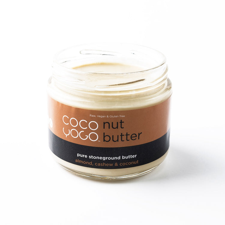 Coco Yogo Pure Stoneground Nut (Almond, Cashew & Coconut) Butter 250ml, Raw, Vegan & Gluten Free