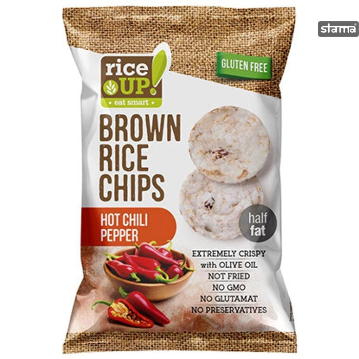 Rice Up Gluten Free Brown Rice Chips Hot Chili Pepper 60g