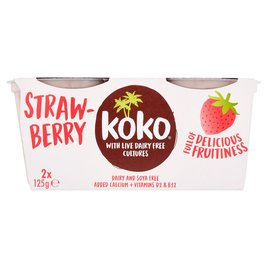 Koko Strawberry Coconut Yogurt 2x125g