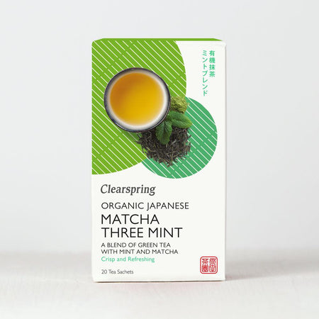 Clearspring Organic Japanese Matcha Three Mint Green Tea 20 tea sachets