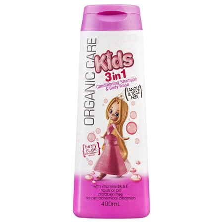 Organic Care Kids 3in1 Conditioning, Shampoo & Body Wash Berry Bliss 400ml