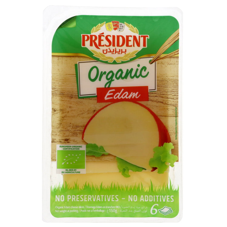 President Organic Edam Cheese Slices 150g