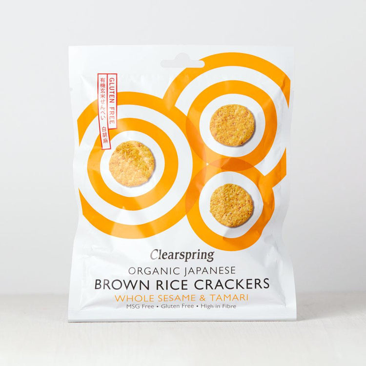 Clearspring Organic Japanese Brown Rice Crackers 40g