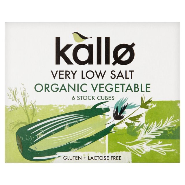Kallo Very Low Salt Organic Vegetable 6 Stock Cubes 66g