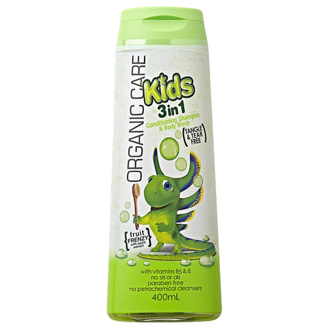 Organic Care Kids 3in1 Conditioning, Shampoo & Body Wash Fruit Frenzy 400ml