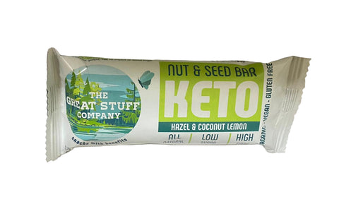 Keto Organic Hazel & Coconut Lemon Nut & Seed Bar 40g