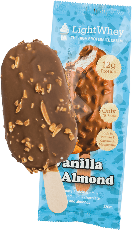 Light Whey Vanilla Almond Ice Cream Bar 120ml