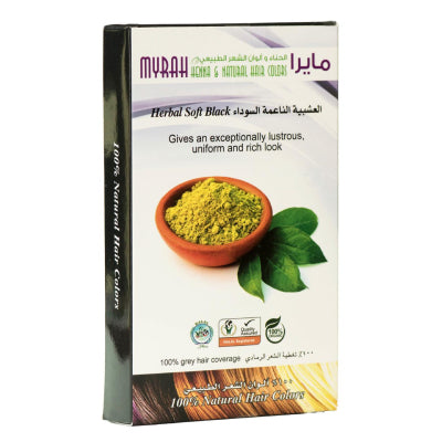Myrah Henna & Natural Hair Colors Organic Herbal Soft Black 100g