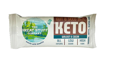 Keto Organic Walnut & Cocoa Nut & Seed Bar 40g