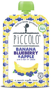 Piccolo Organic Banana, Blueberry and Apple 100 gr