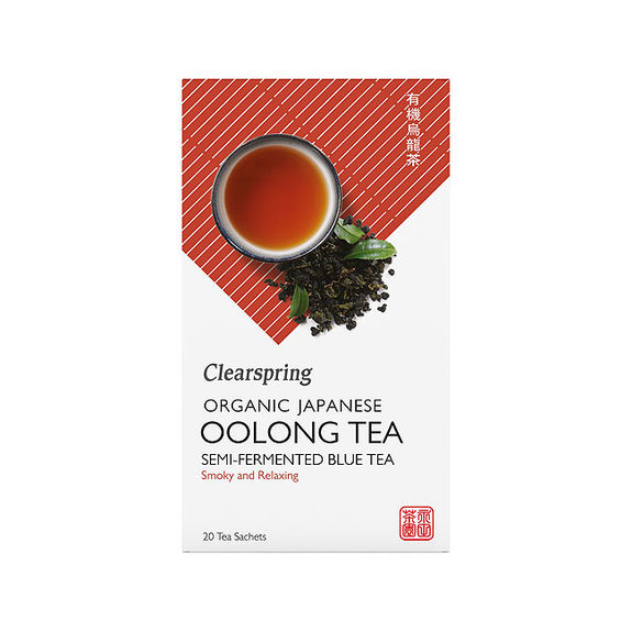 Clearspring Organic Japanese Oolong Tea Semi-Fermented Blue Tea 20 tea bags 36g