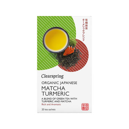 Cleaspring Organic Japanese Matcha Turmeric 20 tea bags 36g