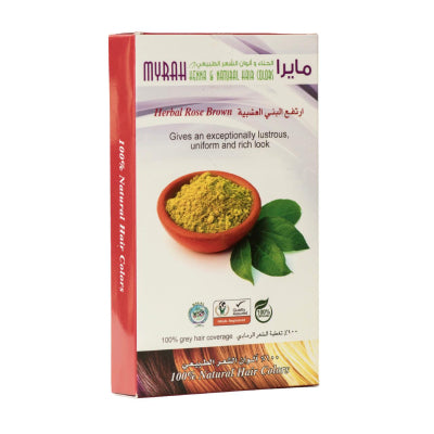 Myrah Henna & Natural Hair Colors Organic Herbal Rose Brown 100g
