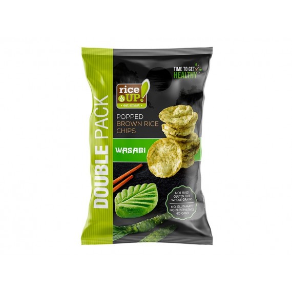 Rice Up Popped Brown Rice Chips Wasabi 120g