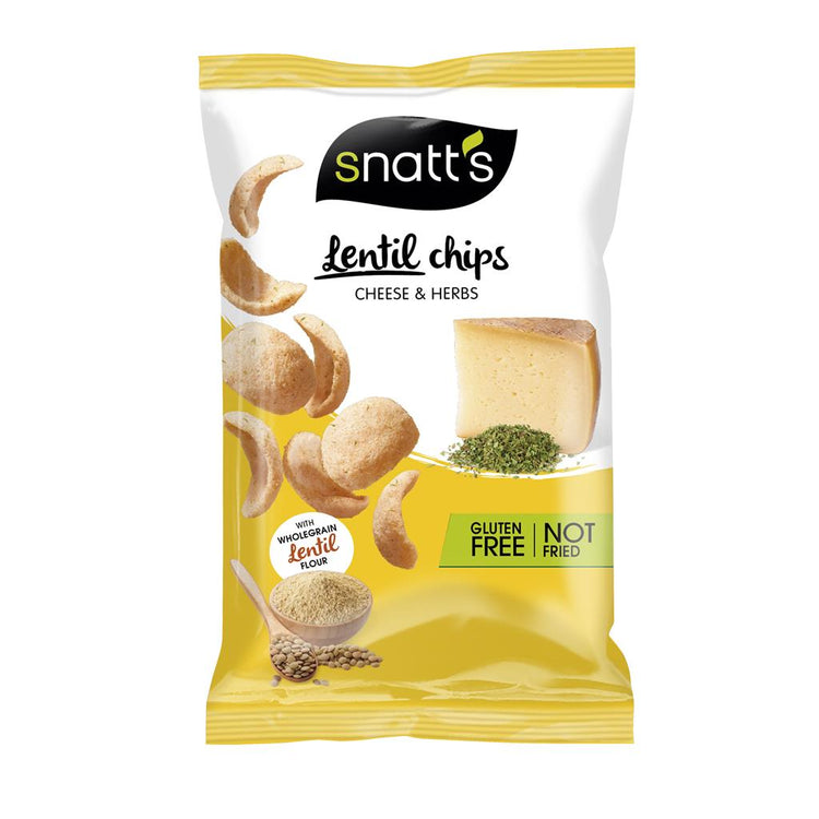 Snatt's Lentil Chips Cheese & Herbs 85g
